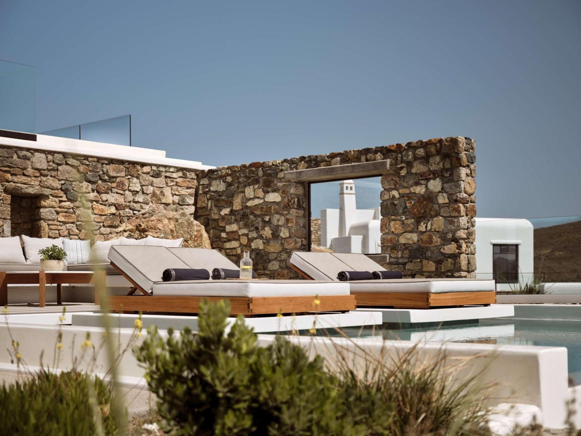 Semeli Coast Mykonos Curio Collection By Hilton Hotel Merchia Beach Exterior foto